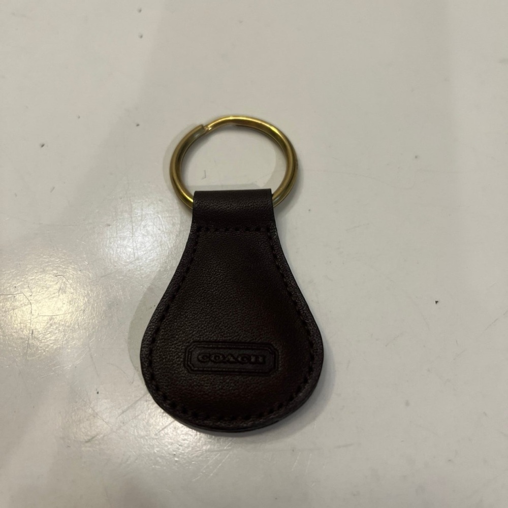 Coach Brown Leather Key Fob.